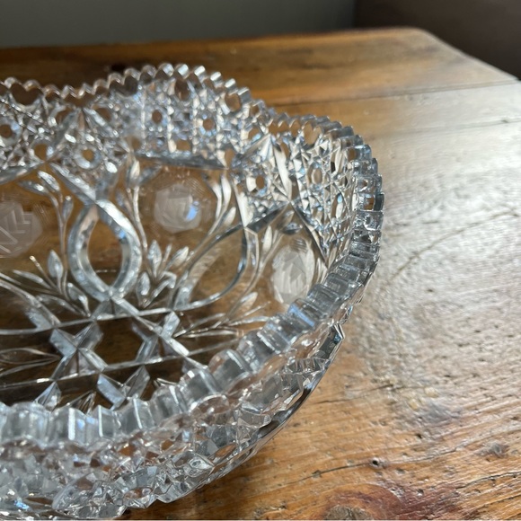 Antique Crystal Punch Bowl - Picture 6 of 10